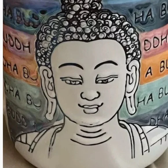 Buddha Mug Cup by Spectrum Luster Glazed Mood - Picture 4 of 7